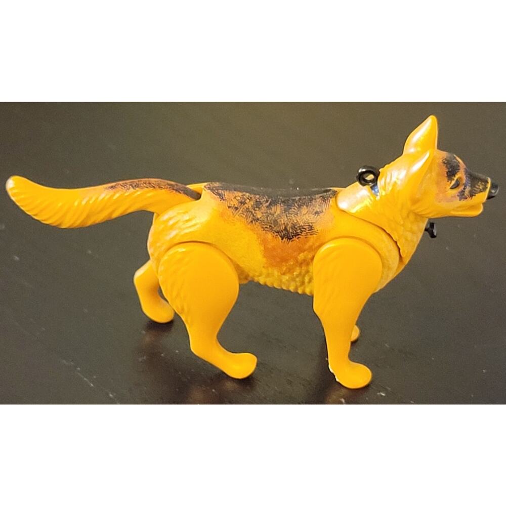 Playmibile Figure German Shepherd Police Dog Brown Articulated Head Legs& Tail